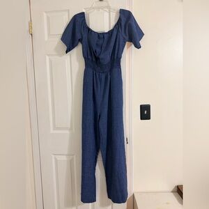 Women's Blue Jumpsuit Romper